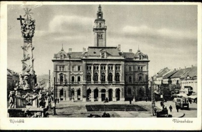 The Town Hall, with market stalls nearby, Novi Sad, by July 1941