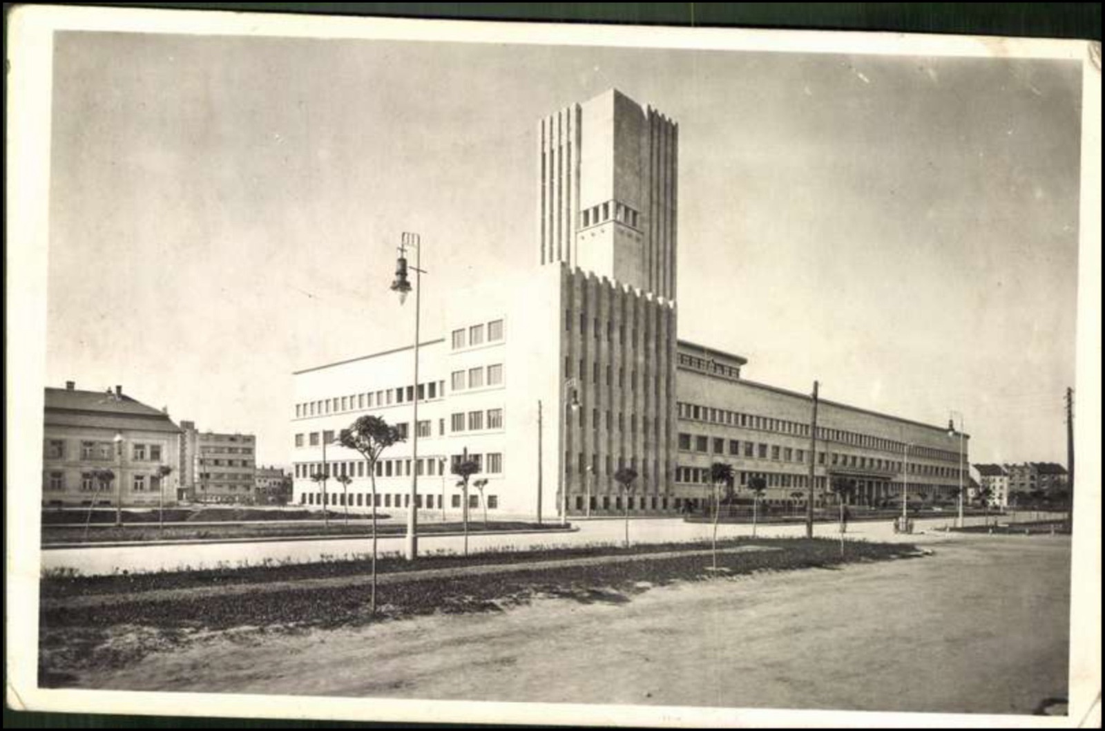 The Administrative Palace tower, Banovina Palace, Novi Sad, 1944.