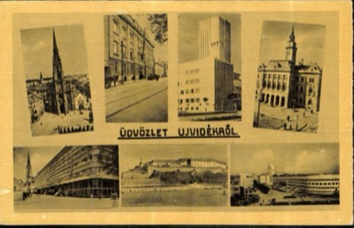 Six Views: the Cathedral, City Hall, Banovina Palace and Fortress, Novi Sad, 1941–1945
