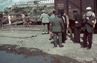 Forced Labor Servicemen at the River Harbor, Novi Sad, 1941, Danube Quay