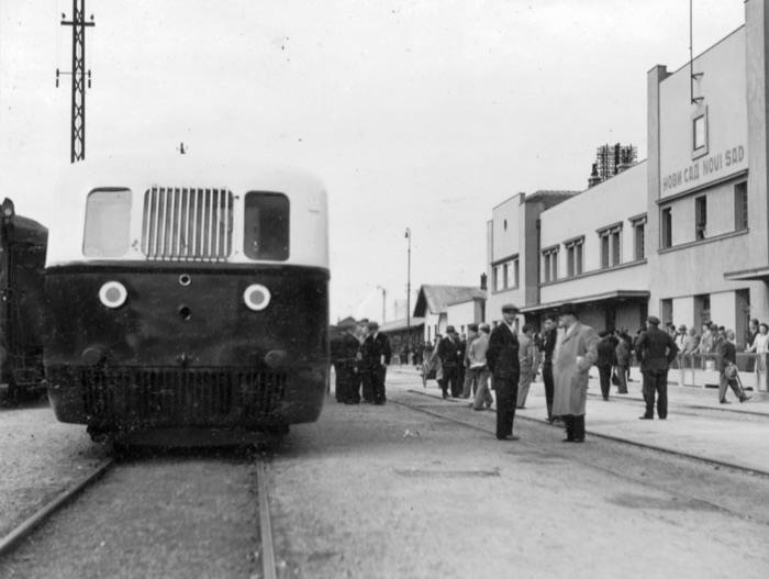 Crowd Greets the New Railbus at Novi Sad Station, 1937, The Old Railway Station