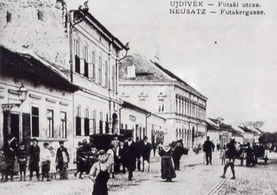 Futoška Street looking along the shopfronts, Futak Street, Novi Sad, about 1898–1911
