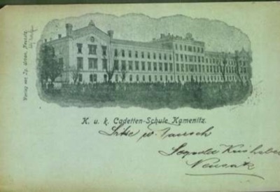 The Infantry Cadet School, an Engraved Green-toned View, 1898, Gendarmerie and NCO School, Sremska Kamenica