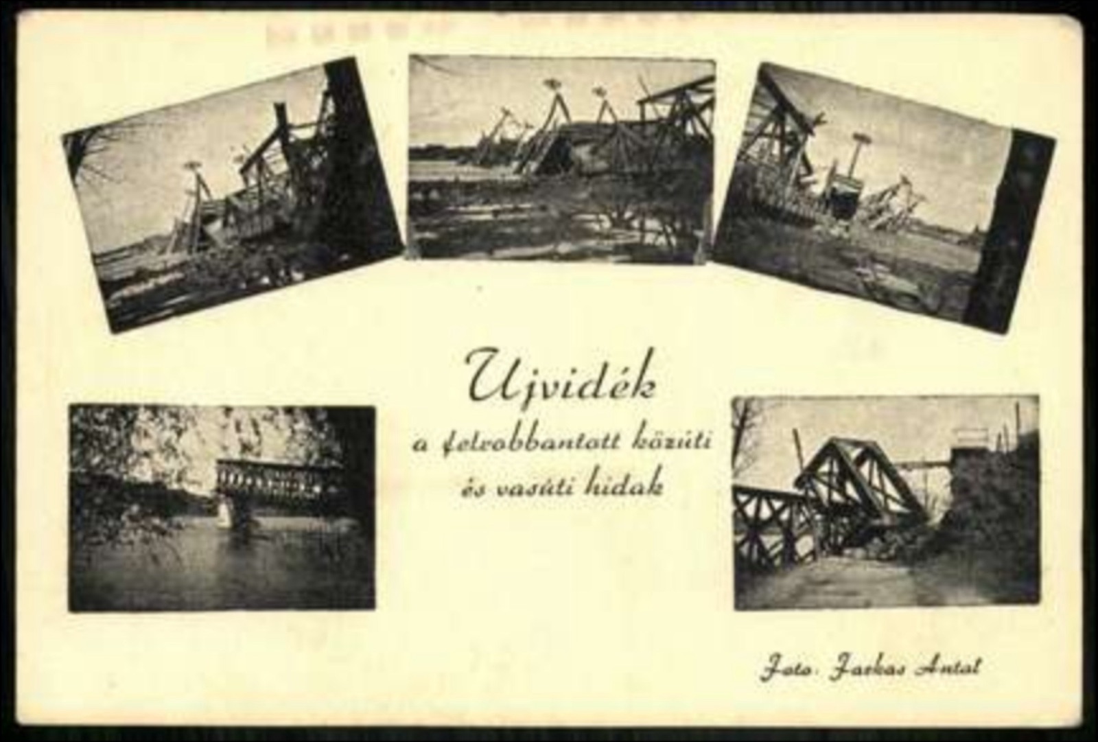 Five Views of the Demolished Road and Rail Bridges, Novi Sad, Prince Tomislav Bridge, 1941–1945