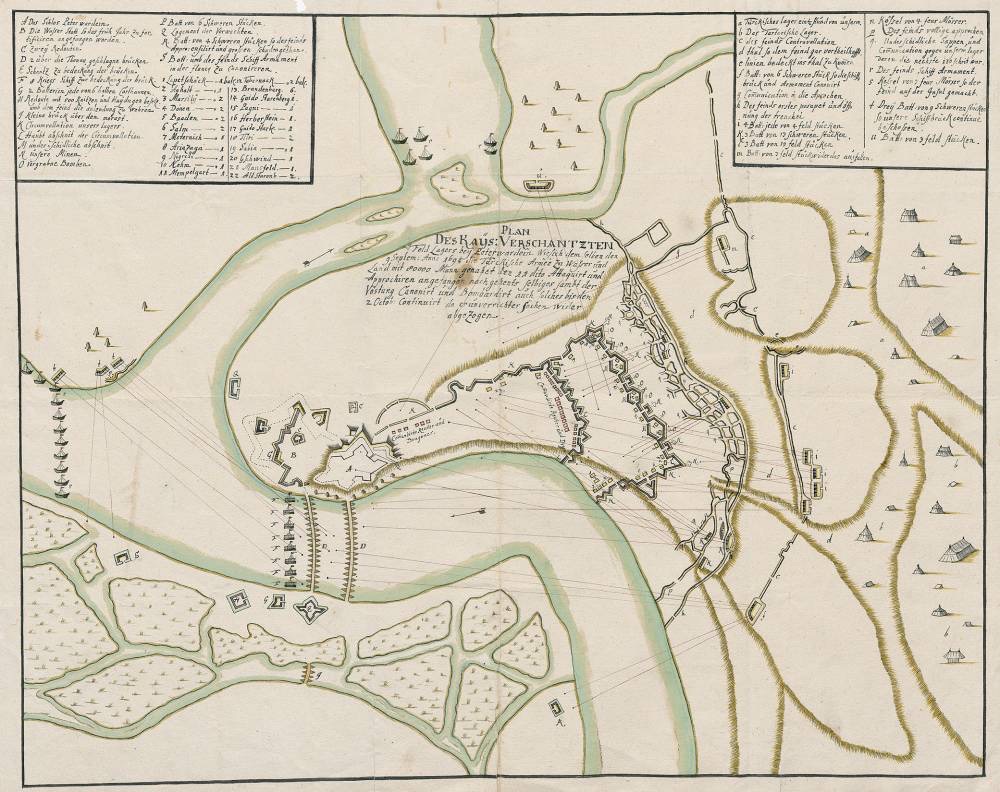 Plan des kaiserlichen Lagers bei Peterwardein, die osmanische Belagerung von 1694, Vezirac
