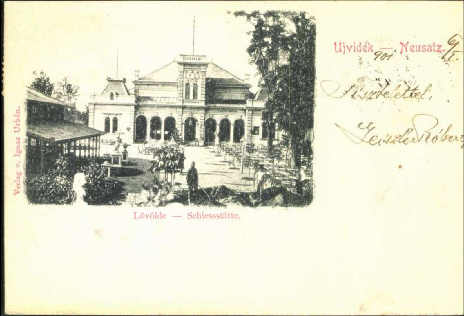 The Shooting Range's Arcaded Clubhouse and Garden, Novi Sad, Civic Shooting Hall, 1901.
