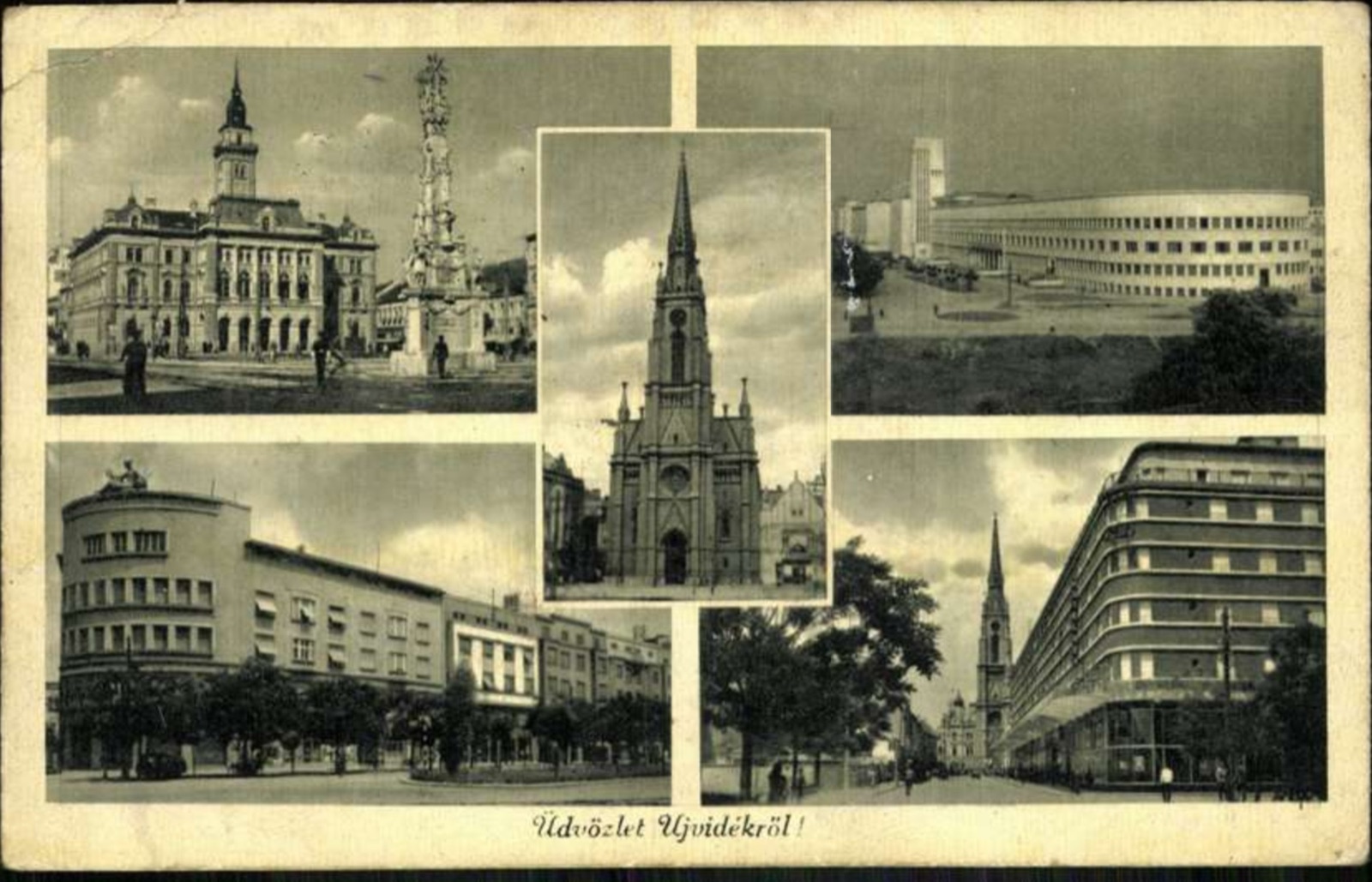 Greetings from Novi Sad: City Hall, Cathedral and Banovina Palace, 1941–1945