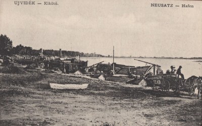 The Danube harbour at Újvidék, Danube Quay, Novi Sad, c. 1900–1918