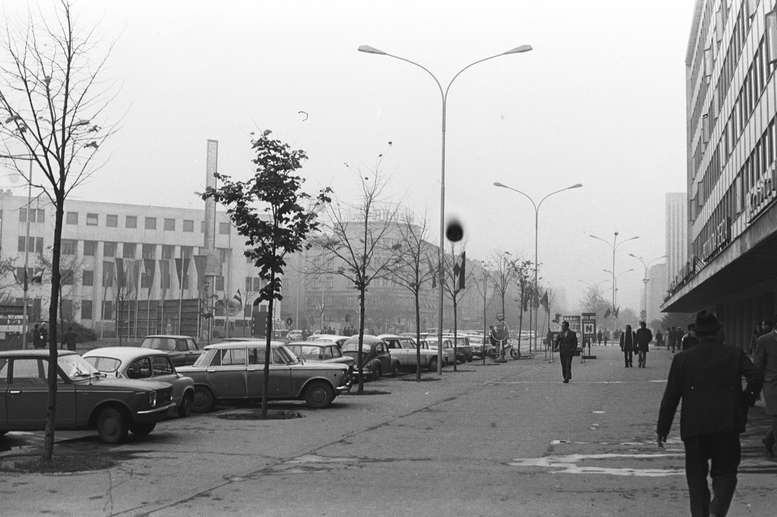 Булевар Михајла Пупина, према Дунавском парку, Булевар краљице Марије, Нови Сад, 1973