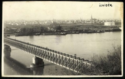 Danube Panorama Toward Novi Sad, Bridge in the Foreground, Franz Josef Bridge, by May 1941