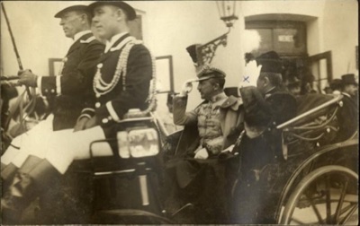 Archduke Joseph in an Open Carriage at the Novi Sad Aviation Days, The Old Railway Station, 12 May 1913