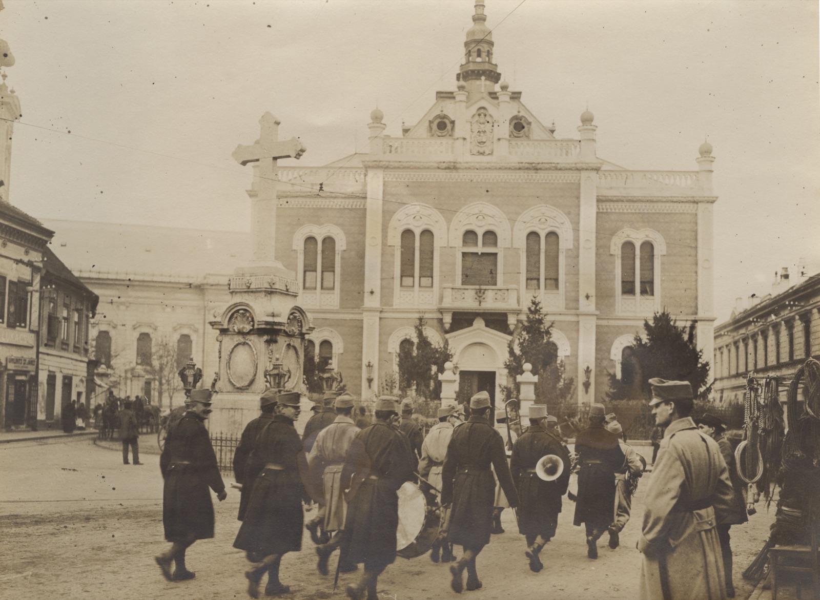 An Austrian Military Band Before the Bishop's Palace, Novi Sad, 1914