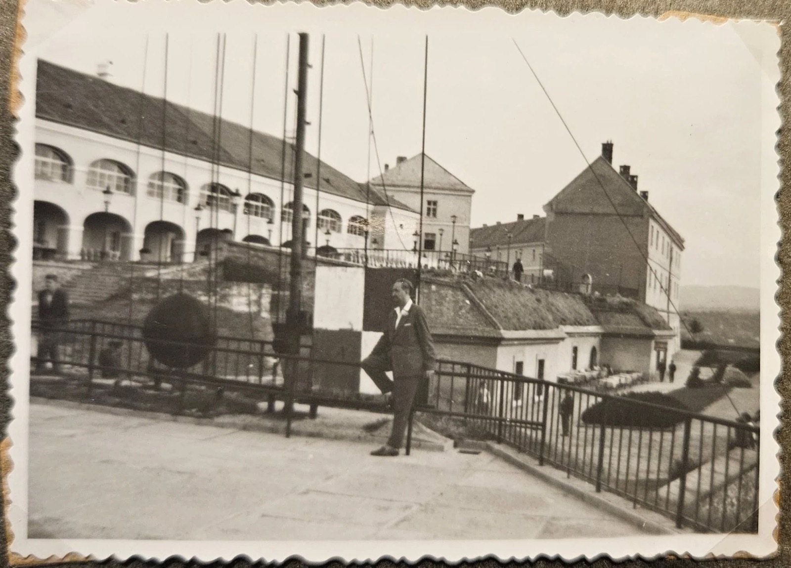 A man on the fortress terrace, Petrovaradin Fortress, 1930-1949