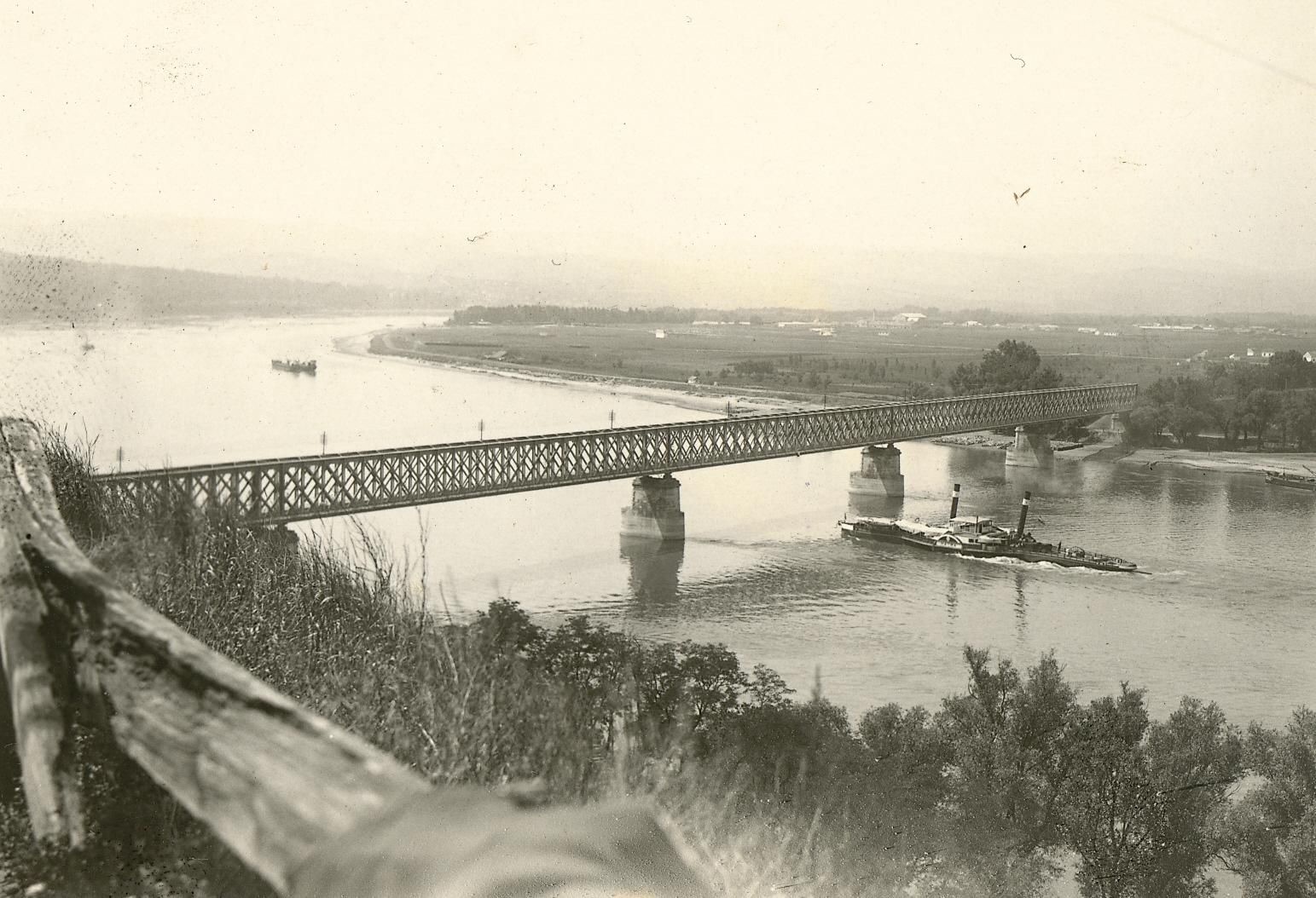 The Bridge Beyond a Wooden Fence Rail, Franz Josef Bridge, Novi Sad, 1900s