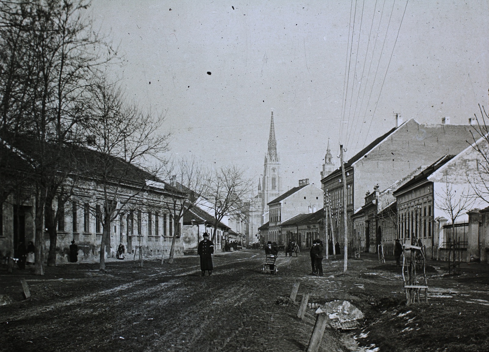 Rákóczi Ferenc Street, Now Theatre Square, Winter 1914, Jewish Street, Novi Sad