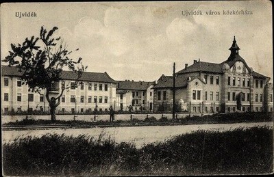 The long wards behind the fence, City Public Hospital, Novi Sad, 1911–1930