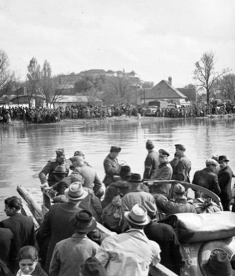 Crossing the Danube by Raft, 1941, Officers' Beach, Petrovaradin
