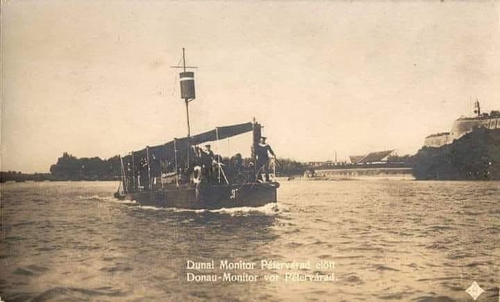 Дунавски монитор поред Петроварадина, Петроварадинска тврђава, 1914–1918