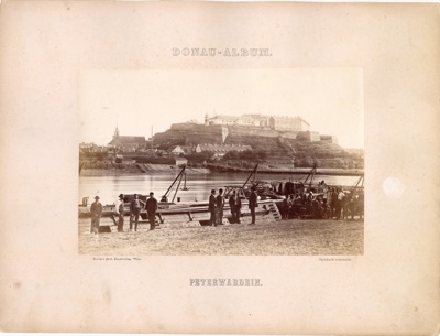 Petrovaradin Fortress, seen from the riverbank, Novi Sad, 1869