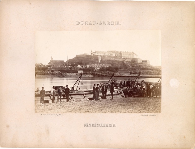 Petrovaradin Fortress, seen from the riverbank, Novi Sad, 1869