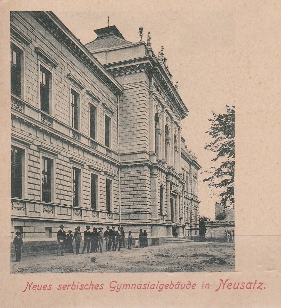The new Serbian gymnasium, Serbian Grand Gymnasium, Novi Sad, around 1900