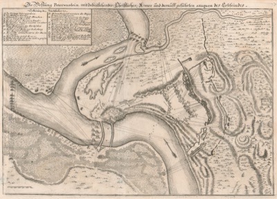 Die Vestung Peterwardein With the Christian Army Encamped, Petrovaradin Fortress, circa 1710