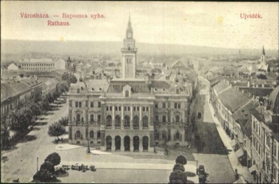 The town hall from above, Novi Sad, 1896–1918