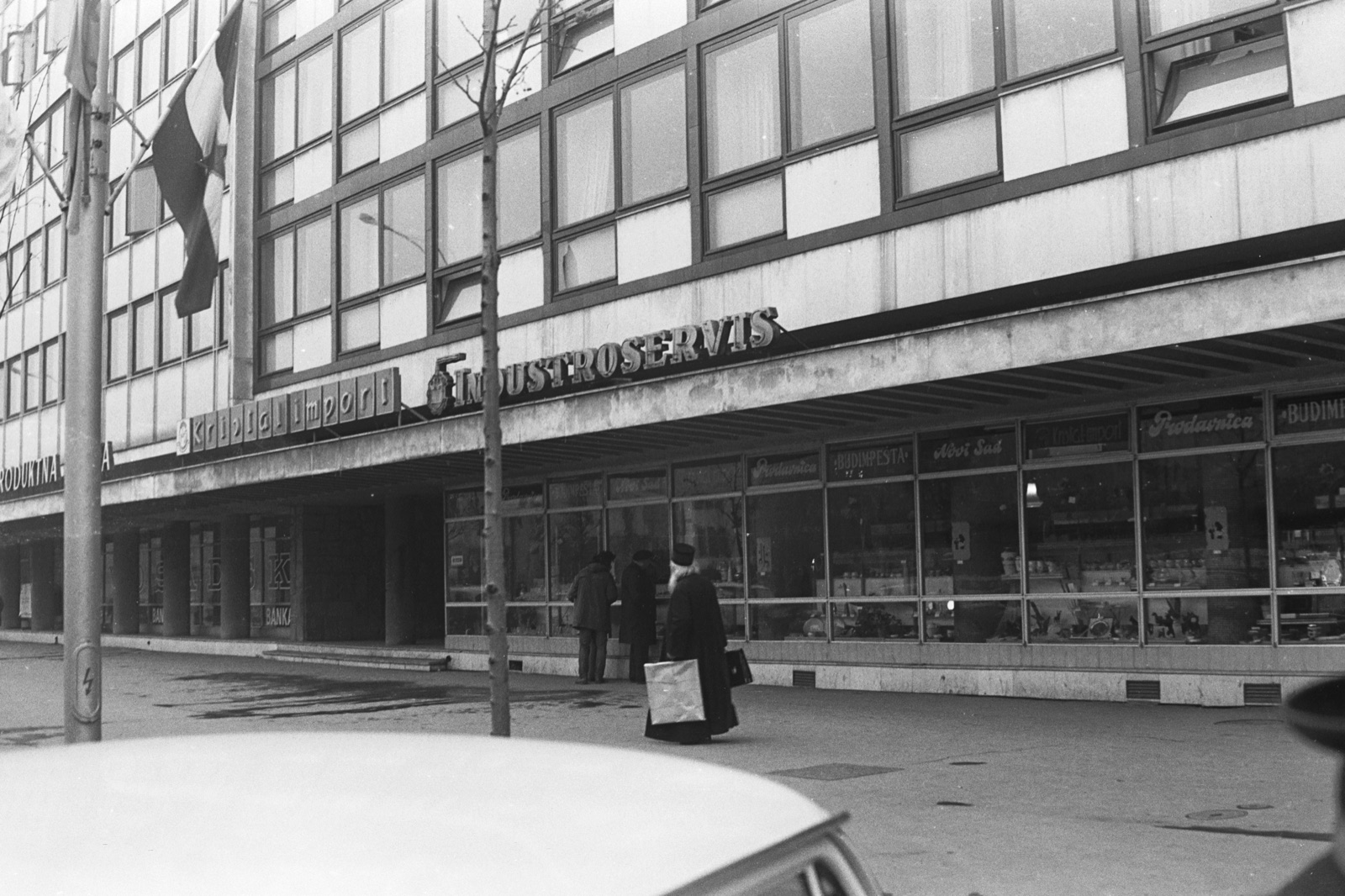 Schaufenster am Mihajlo-Pupin-Boulevard, Neusatz, 1973, Königin-Maria-Boulevard