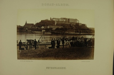 Petrovaradin from the Danube, a Printed Album Page, 1868, Novi Sad