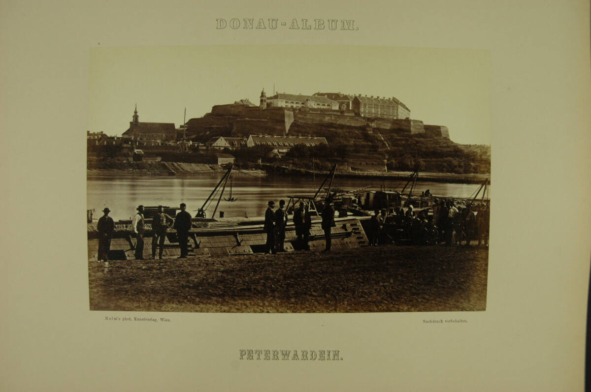 Petrovaradin from the Danube, a Printed Album Page, 1868, Novi Sad