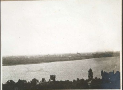 Novi Sad Across the Danube, a Wide Panorama From the Hillside, Sremska Kamenica, 1917