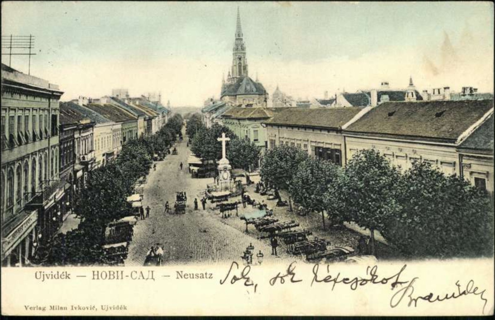 The Main Street, Novi Sad, with Market Stalls, Zmaj Jovina Street, 1896–1918