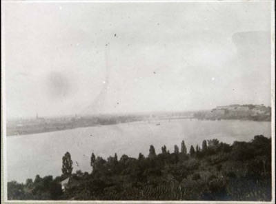 A Faded, Distant View of Petrovaradin Across the Danube, 1917, Novi Sad