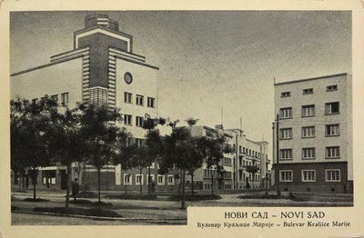 The New Modernist Corner of Queen Mary Boulevard, Novi Sad, 1930s