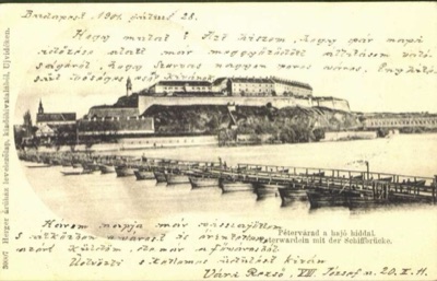 Petrovaradin and the Pontoon Bridge, 1901, Novi Sad