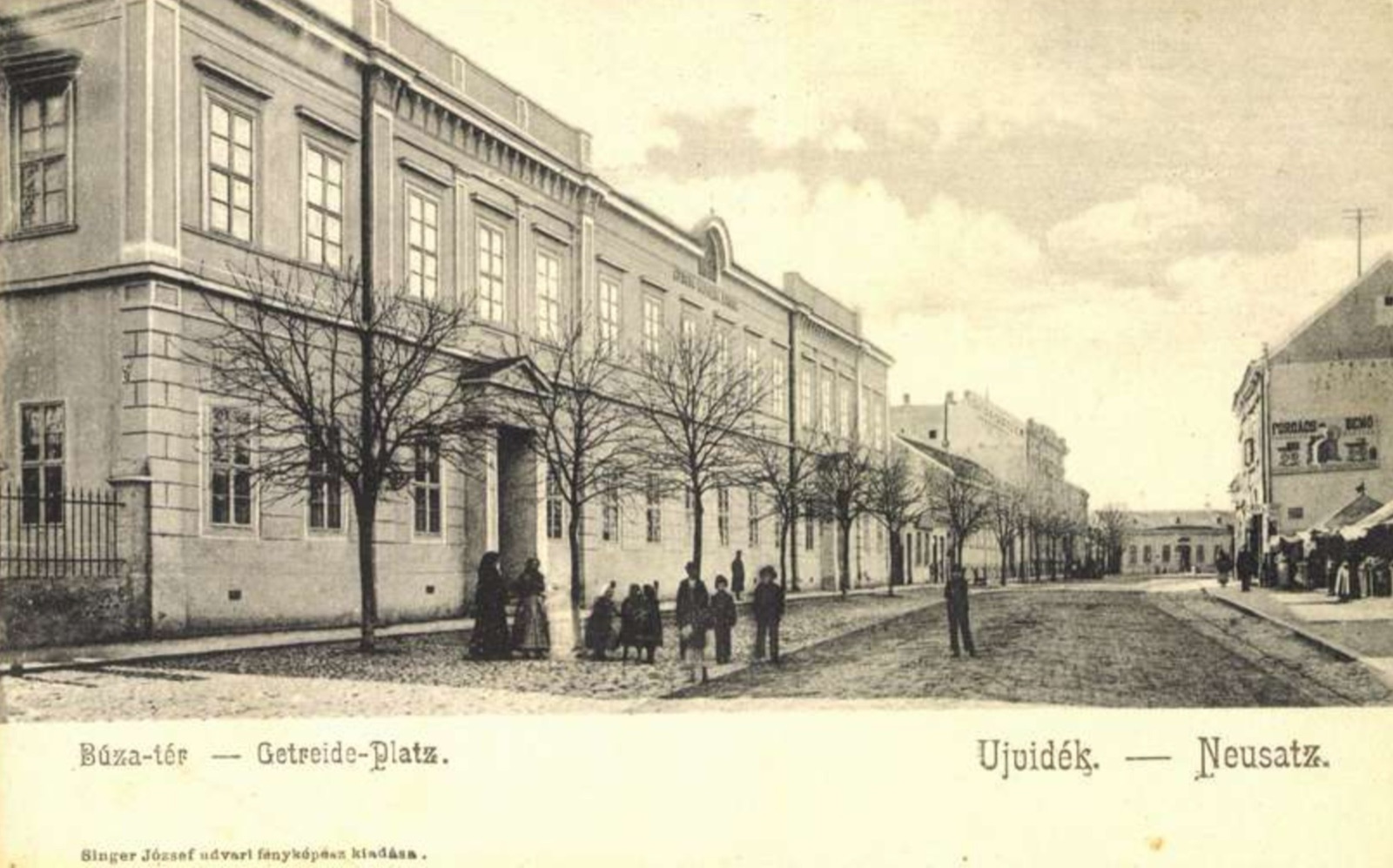 Grain Square, looking down the tree-lined street, Wheat Square, Novi Sad, 1896–1918
