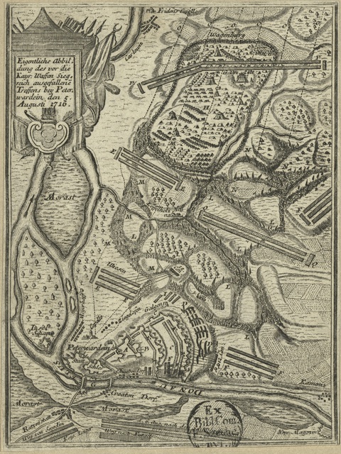 Map of the Victorious Battle Near Petrovaradin, 5 August 1716, Vezirac