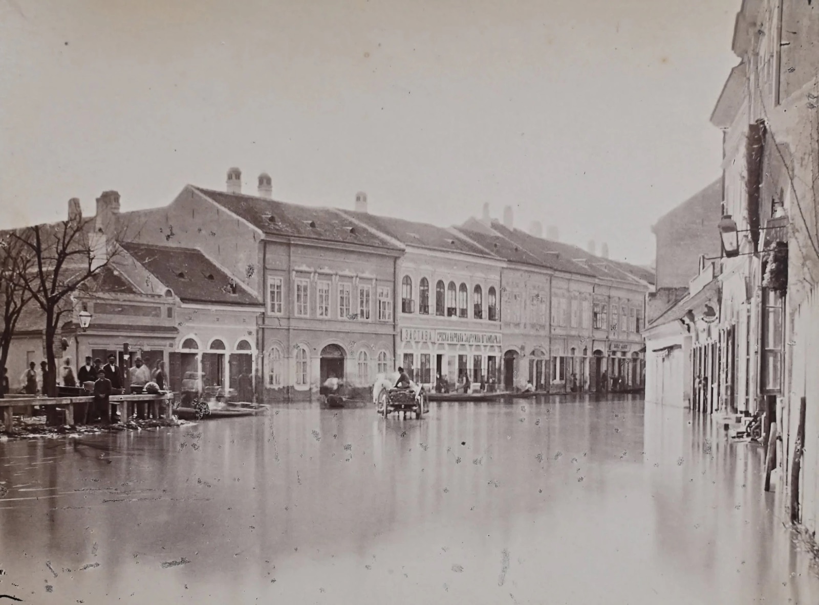 Дунайская улица под водой, Нови-Сад, 1876