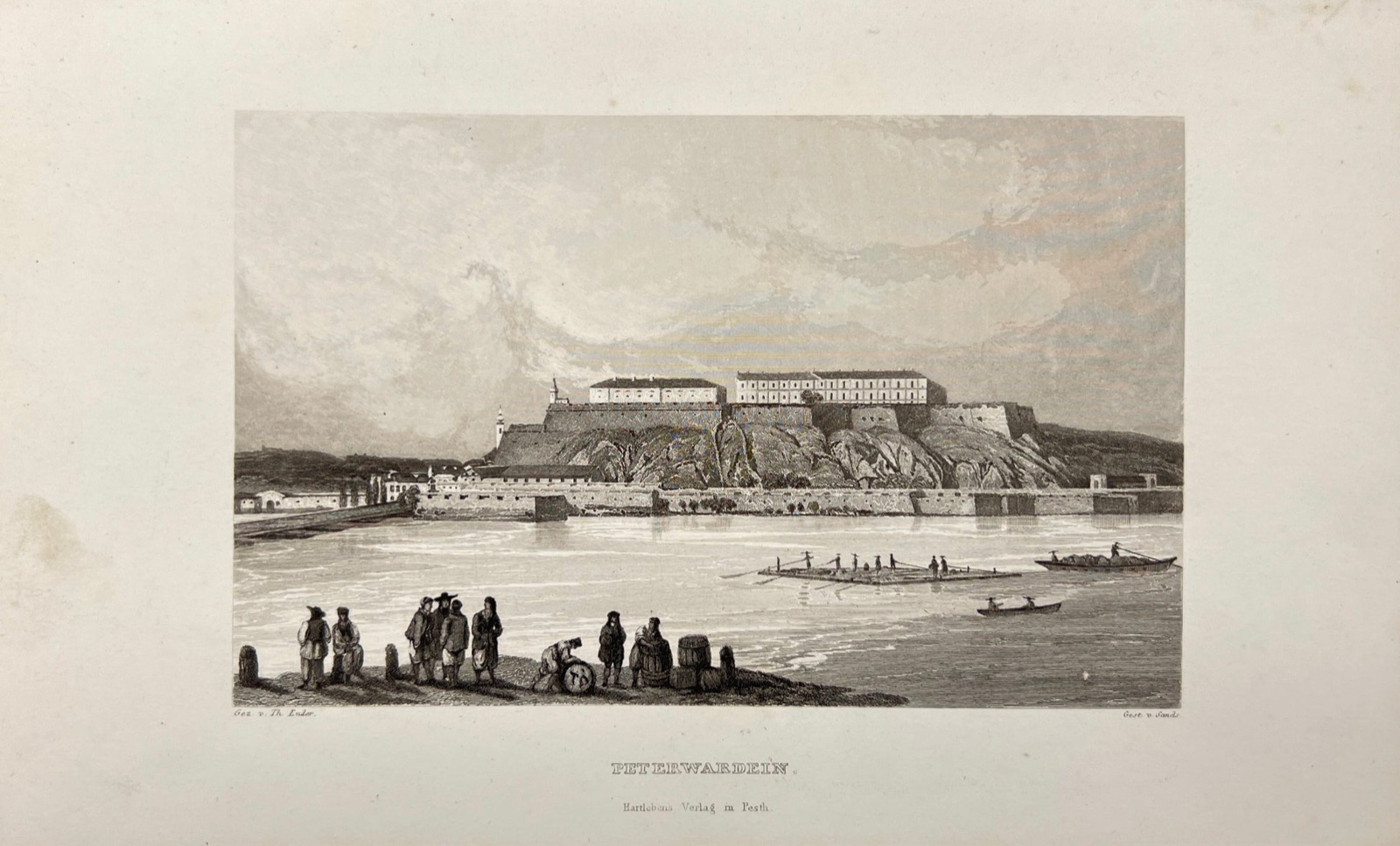 Peterwardein, by Thomas Ender, Petrovaradin Fortress, around 1840