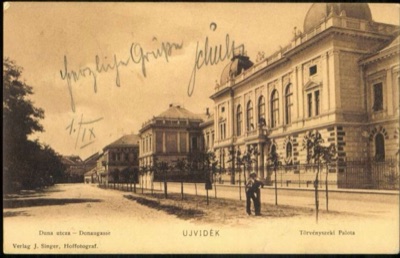 Duna Street and the Court Palace, Dunavska Street, Novi Sad, 1906.