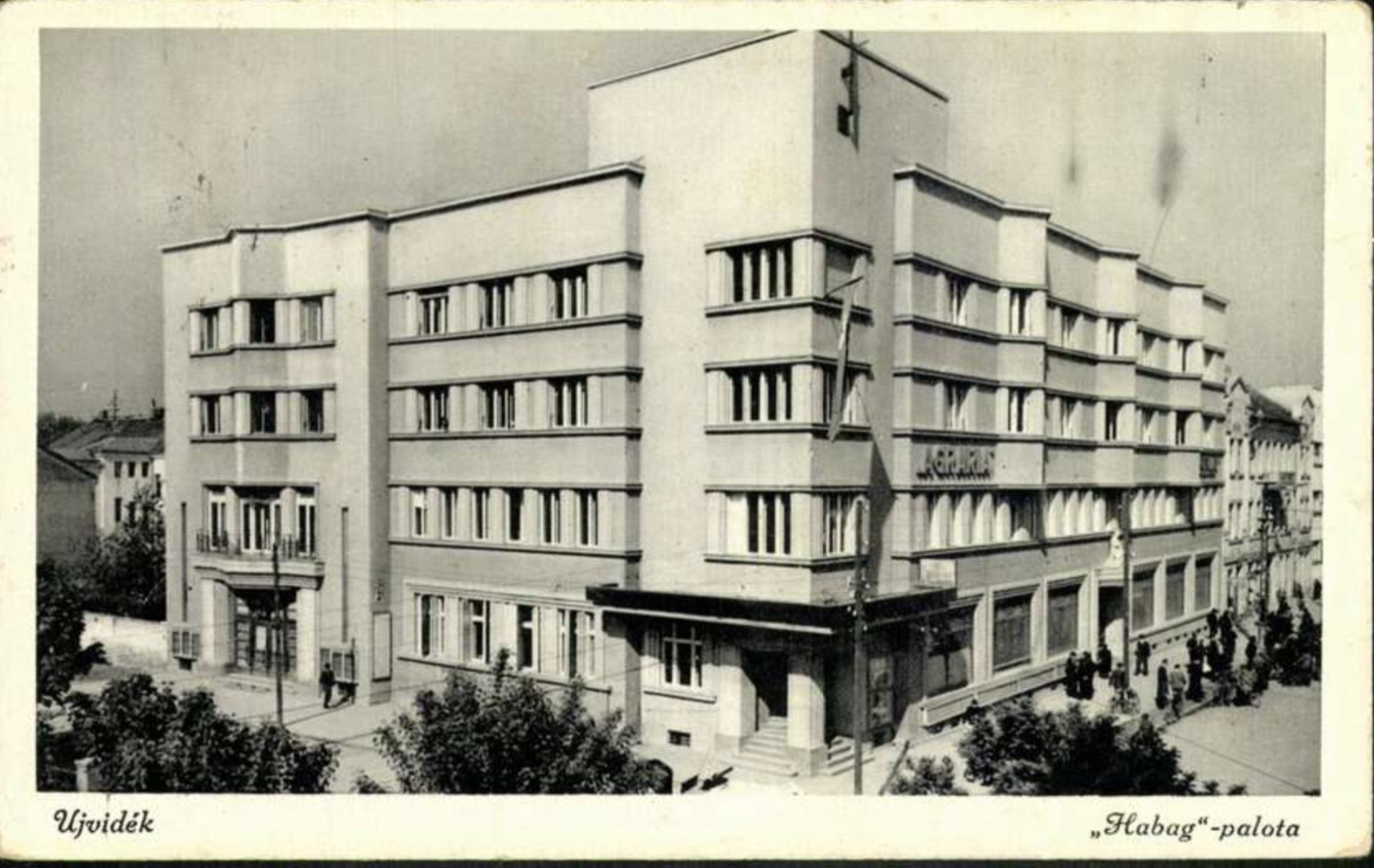The Habag Palace, Pedestrians Along the Pavement, 1941, Novi Sad