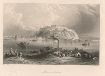 Peterwardein, by W. H. Bartlett and J. C. Armytage, Petrovaradin Fortress, 1840–1844