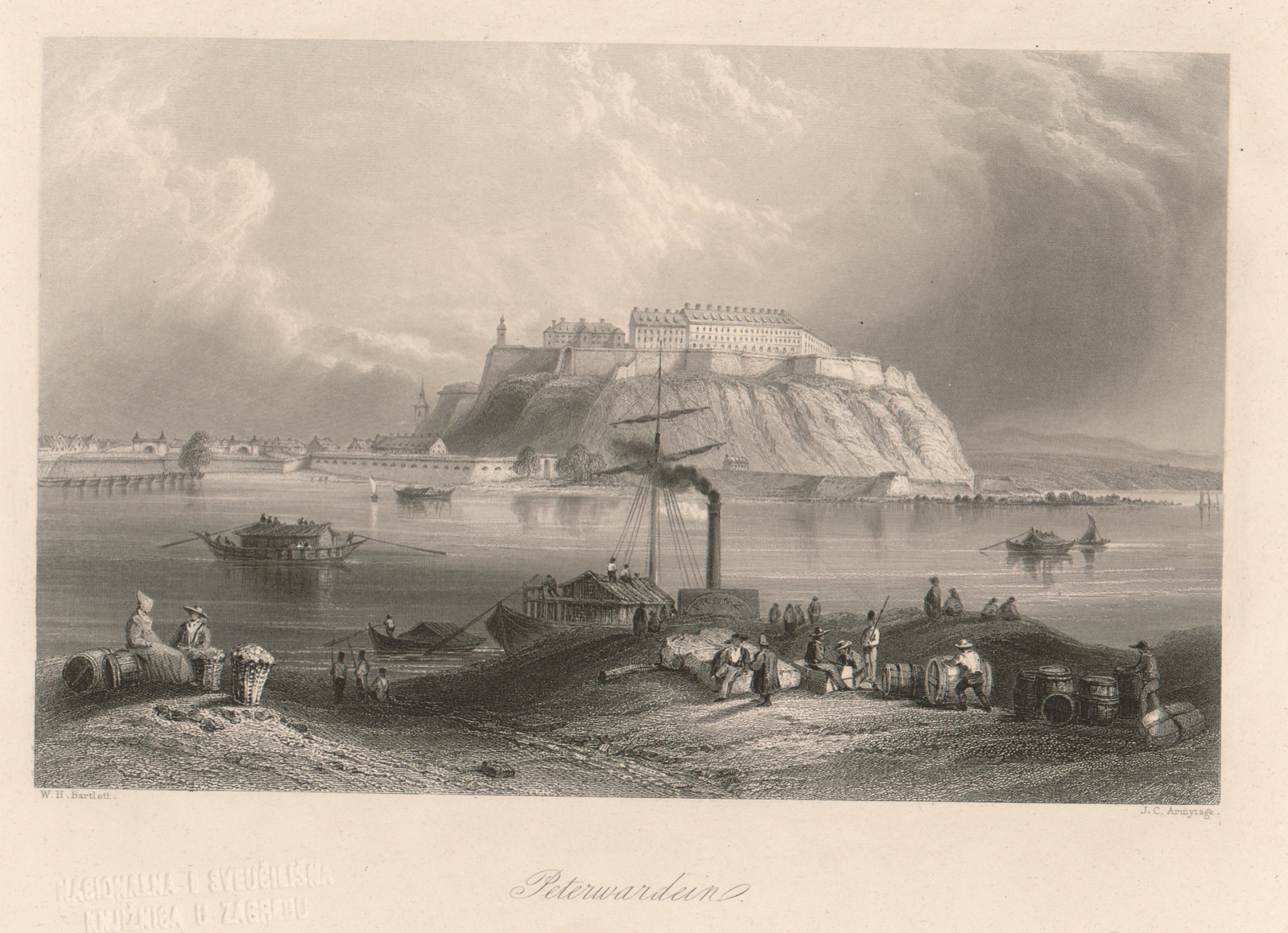 Peterwardein, by W. H. Bartlett and J. C. Armytage, Petrovaradin Fortress, 1840–1844