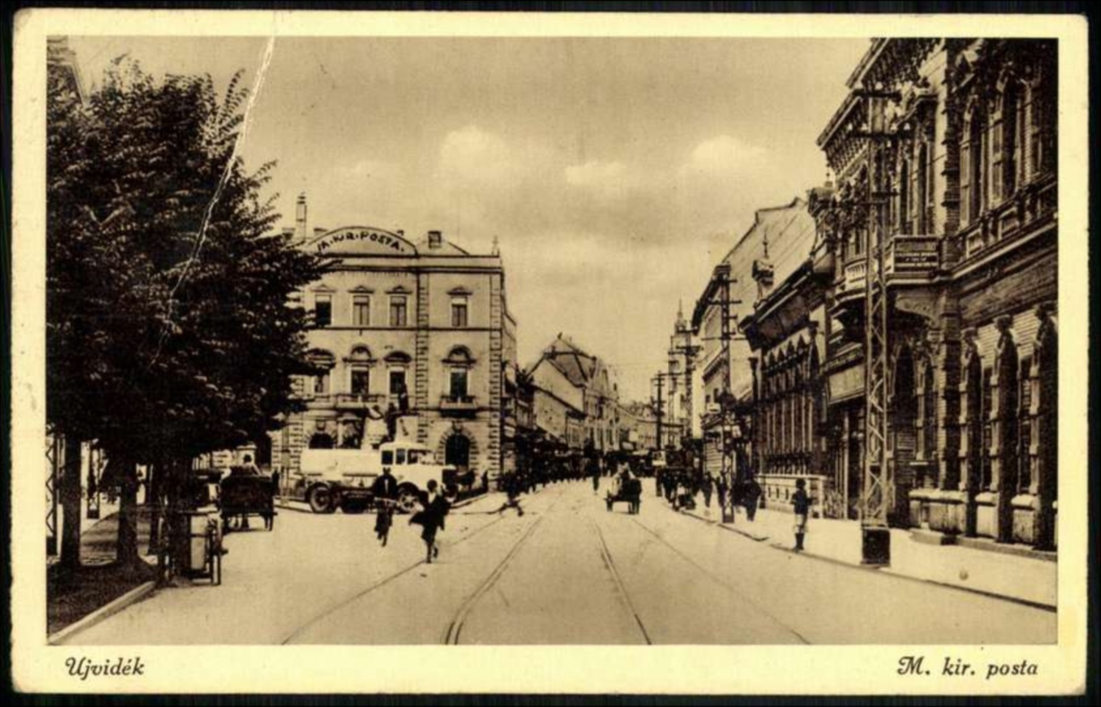 The Royal Hungarian Post Office and the Tram Line, Novi Sad, by September 1941