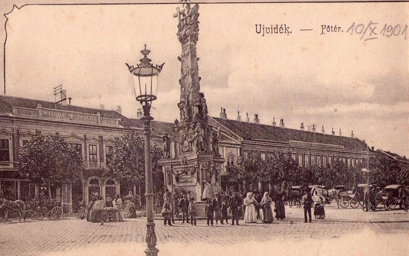 The main square looking to the town hall, Liberty Square, Novi Sad, 1894–1901