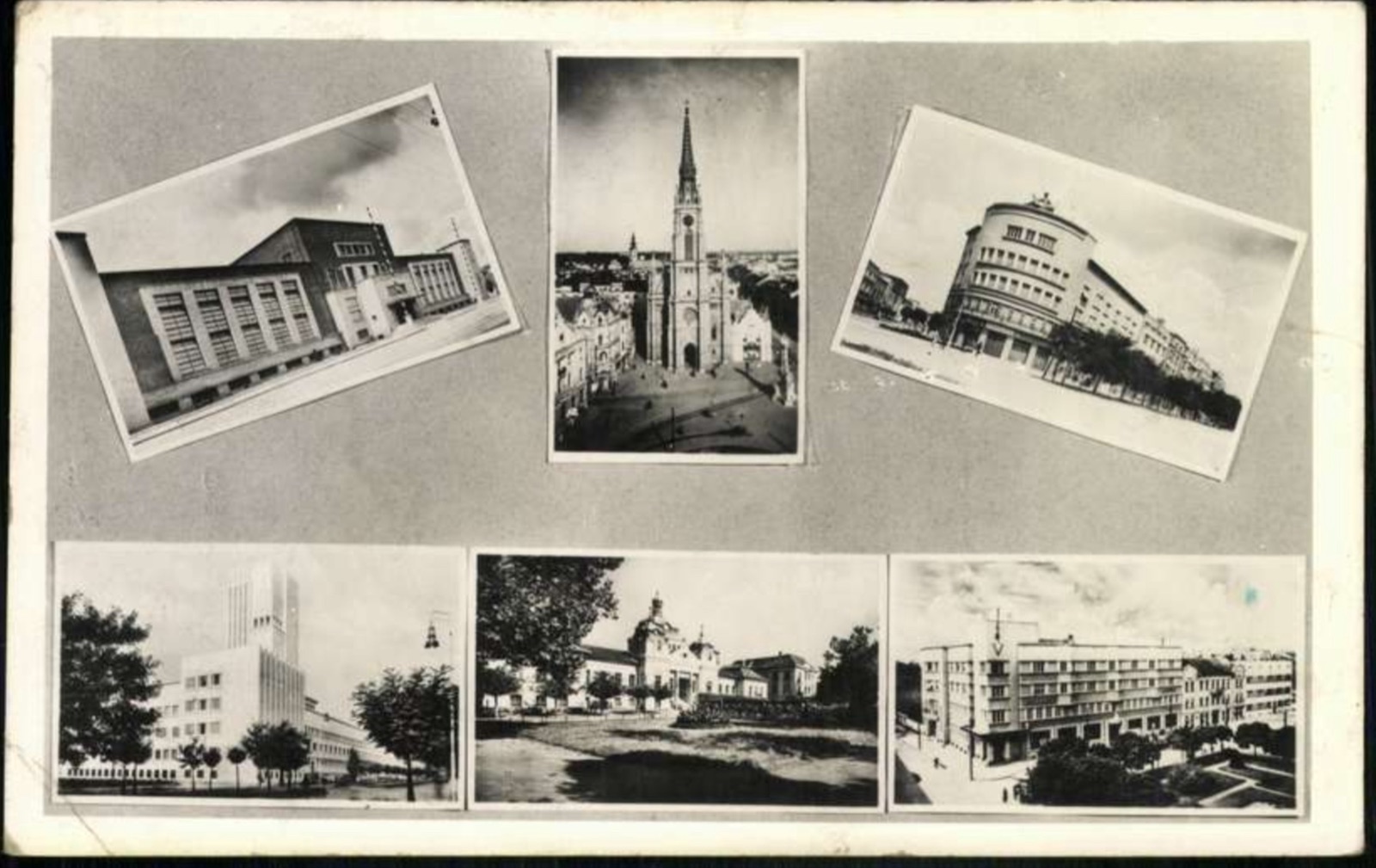Novi Sad: a cinema, the Cathedral and the Banovina Palace tower, 1941–1945