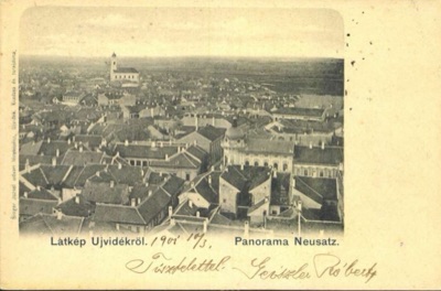 Panorama of the City, a Domed Building at Centre, Old Town, Novi Sad, by October 1901