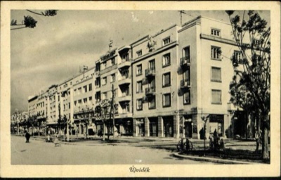 Apartment Row With Cannon Barrels on the Traffic Island, 1942, Queen Mary Boulevard, Novi Sad