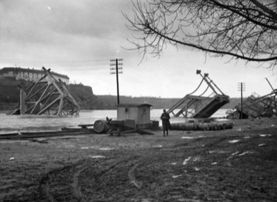The Fallen Bridge Below Petrovaradin Fortress, 1941