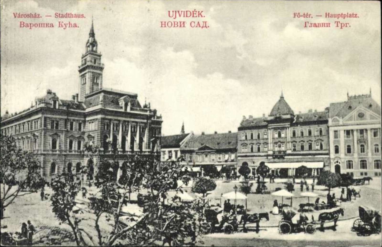The Town Hall and Main Square, Novi Sad, 1896–1918